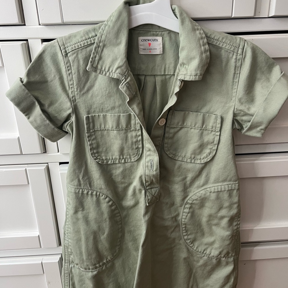 Crewcuts Green Short Sleeve Dress